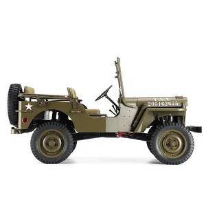 Roobby 1/6 1941 MB Scaler radiocomando auto elettriche impermeabili WW2 jeep Willys (senza batterie, caricabatterie)