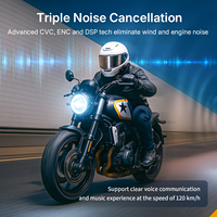 Intercom pour casque de moto FODSPORTS FX-S Bluetooth 5.4, 1000 m, 2 motards, réduction de bruit CVC, casque Bluetooth HiFi