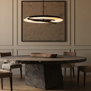 Lampe suspendue ronde moderne noire à LED E27 avec interrupteur pour salle à manger, chambre à coucher, salon, éclairage décoratif - Product Image 1