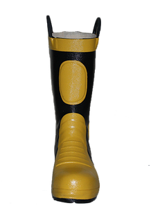 รองเท้าดับเพลิงนิรภัยสำหรับนักผจญเพลิง ได้รับการรับรองมาตรฐาน CE ตามมาตรฐาน EN20345 พื้นเหล็กหุ้มยาง - Product Image 4