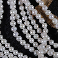 10-11mm blanc Edison près de la perle ronde en vrac perle d'eau douce naturelle bricolage collier accessoires