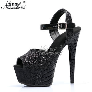 Sepatu perawat 15CM kostum dansa seksi barang terlaris untuk klub malam Gothic sepatu hak tinggi ultra-halus untuk penari telanjang - Product Image 4