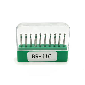 Piezas de Mano de Alta Velocidad de Acero de Tungsteno de Grado Médico con Fresas Abrasivas de Diamante de Grano Grueso y Etiqueta Verde, Taladro Dental y Accesorios - Product Image 2