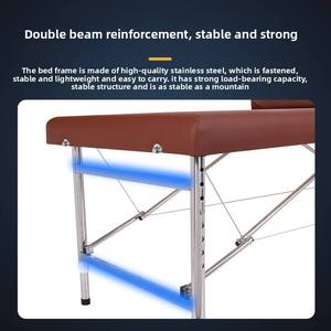 Table de massage multifonctionnelle moderne, très vendue, de bonne qualité, pliable, portable, à 2 sections, avec cadre en acier inoxydable, pour <span class=keywords><strong>spa</strong></span> - Product Image 6