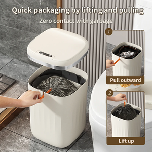 Cubo de <span class=keywords><strong>basura</strong></span> <span class=keywords><strong>con</strong></span> <span class=keywords><strong>Sensor</strong></span> inteligente para cocina, lata de <span class=keywords><strong>basura</strong></span> para baño, luz, sala de estar familiar de lujo, cubo de <span class=keywords><strong>basura</strong></span> <span class=keywords><strong>con</strong></span> grietas, Cubo <span class=keywords><strong>Basura</strong></span> - Product Image 3