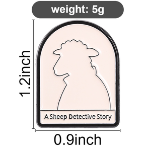 Custom A Sheep <strong>Detective</strong> Story Enamel Pin Kawaii Pink <strong>Metal</strong> Badge Mystery Theme Lapel Pin Jewelry <strong>Gift</strong> for Friends - Product Image 6