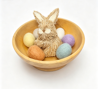 Œufs de Pâques en feutre de laine Macaron Morandi, œufs en feutre pastel doux pour la décoration de présentoirs à plusieurs niveaux de Pâques