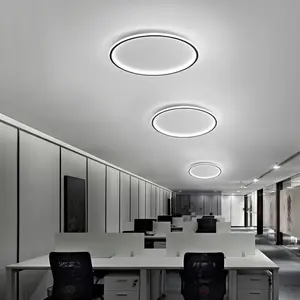โคมไฟเพดาน LED 500มม. 36W,ไฟเพดานห้องรับประทานอาหารทันสมัยอลูมิเนียมไฟเพดานสไตล์มินิมอลลิสต์สำหรับตกแต่งบ้าน