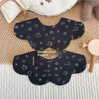 Bavoirs en coton pour bébé unisexe, style coréen, automne, absorbant la transpiration, double face, motifs animaux/dessins animés/à pois, pour nourrissons de 0 à 2 ans