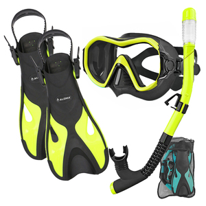 ALOMA ống thở thiết lập cho người lớn PC Khung kính lặn với bơi vây & bánh túi cho Scuba & bơi lội - Product Image 2