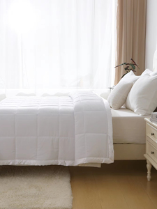 Bianco piumino alternativo piumino inserto trapuntato per tutte le stagioni <span class=keywords><strong>piumoni</strong></span> da letto matrimoniale coperta invernale spessa King Queen Size - Product Image 5