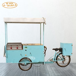 Bicicleta de comida con freidora a la parrilla para perrito caliente, triciclo de 3 ruedas, carrito expendedor móvil - Product Image 5