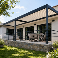 Pergola bioclimatique en aluminium avec toit à lames orientables, résistante à la neige, auvent extérieur imperméable, prix abordable