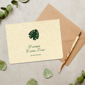 Prix d'usine – Cartes de remerciement personnalisées écologiques 4x6 pouces au design minimaliste, pliables, vierges, en kraft, pour mariage, anniversaire ou Nouvel An - Product Image 5