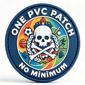 Un patch PVC circulaire, badge sur le thème du sport, impression en relief, sans minimum de commande - Product Image 3