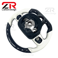 Volant de voiture personnalisé avec LED RPM, cuir véritable, matériau en fibre de carbone pour Dodge Charger Challenger Hellcat SRT 392 Scat-pack