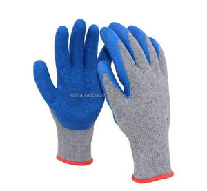 Gants de sécurité professionnels en coton texturé, enduits de <span class=keywords><strong>latex</strong></span> de caoutchouc bleu DLZ L-08, 8 oz, résistants, pour usage industriel - Product Image 1