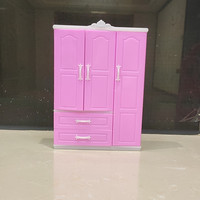 Armoire de rangement pour poupées, accessoires, mini armoire européenne avec cintres, sacs, chaussures, tiroir, meubles ouverts, jouets, cadeau pour enfants