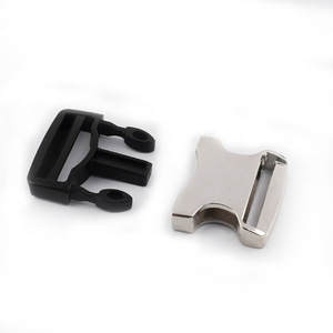 Side Release Buckle Zinc Alloy 32mm Silver For Bags Adjustable <b>Webbing</b> Durable - Product Image 2