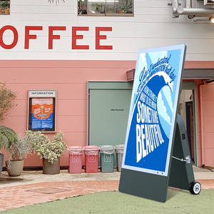 จอแสดงผลโฆษณาเคลื่อนที่กลางแจ้งขนาด 43 นิ้ว กันน้ำ มาตรฐาน IP65 ความสว่างสูง 1800 นิต รองรับ SDK แบรนด์ OEM - Product Image 1