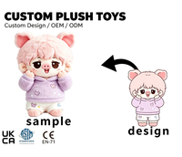 Peluche personnalisée, jouet en peluche doux, poupée de personnage cochon garçon aux cheveux roses, pour cadeau promotionnel, peluche personnalisée