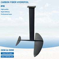 Accessoire de planche de surf à foil hydrofoil de marque OEM, aile avant, aile arrière, fuselage, mât, base en aluminium + fibre de carbone