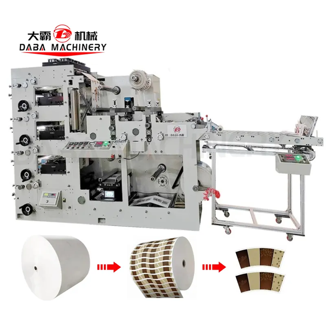 Small Paper Cup Printing Die Cutting Machine Digital Flexo Printing Machine 4 Color