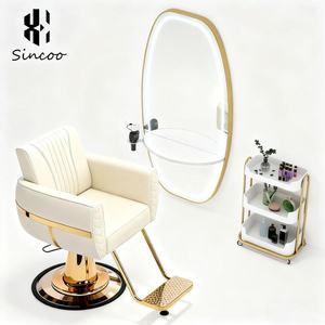 Fauteuil de Barbier de Luxe en Cuir Synthétique, Inclinable, Pivotant à 360 Degrés, Réglable en Hauteur, pour Salon de Coiffure (Vente en Gros) - Product Image 2