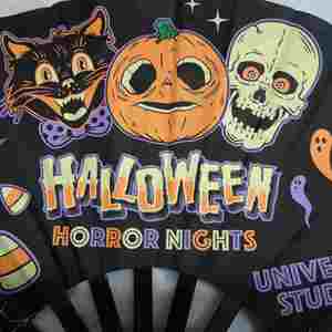 Halloween Festival Large 33cm Kung Fu Clack Fan Customized Logo Pride Bamboo Craft Traditional Angel for Party Rave <b>Rainbow</b> - Product Image 6