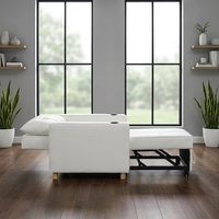Sofá Cama Extensible Moderno Personalizado con Estructura Metálica Disponible en Colores Personalizados