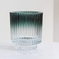 Vente en gros 300ml / 10oz vide luxe givré noir mat bocaux à bougie récipients en verre transparent bougie conteneur avec couvercles