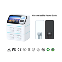 Station de recharge rapide portable 4-16 emplacements en ABS ignifuge avec écran POS pour restaurant, ordinateur portable/microphone en libre-service
