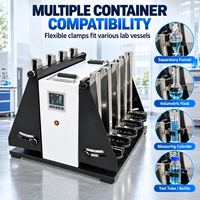 Agitateur vertical réglable Cenlee 6/8 positions pour entonnoir de séparation de laboratoire 1000 ml, pour l'extraction d'échantillons d'eau, d'aliments et de sol