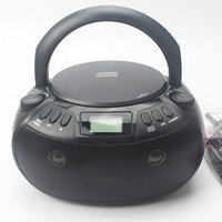 Reproductor de CD Portátil Multifuncional, Radio, Altavoz Doble, Entrada de Audio Estéreo, USB, Potencia de Salida de 12 W con Pantalla, Altavoz Inalámbrico