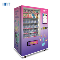 Distributeur automatique de boissons et de collations coloré avec écran tactile et module de paiement pour les espaces commerciaux