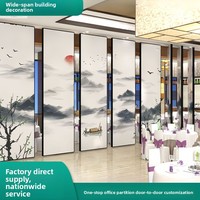Paroi de séparation métallique intelligente pour restaurants, salles privées, salles de banquet, porte coulissante pliante à rail suspendu, entièrement automatique, neuve