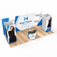 Kit de stand d'exposition rapide à monter, portable, avec toile tendue et structure en aluminium pour événements
