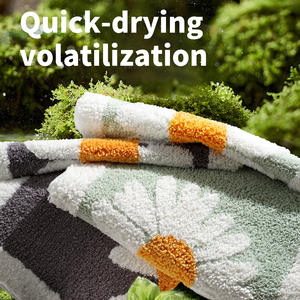 Alfombra de Baño Rectangular con Diseño de Margaritas, Antideslizante y Absorbente para Uso Doméstico - Product Image 5