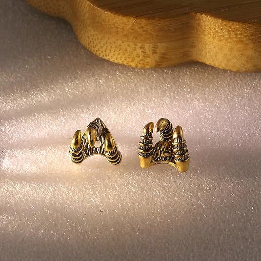 Dragon claw earrings-antique bronze