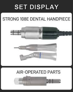 2032 OEM 공장 치과 전기 마이크로 모터 108E + 스트레이트 콘트라 앵글 + 공기 작동 틀니 연마 핸드피스 세트 키트 - Product Image 4