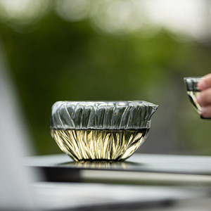 Lotus Boat Glass Fair <b>Cup</b> Heat Resistant <b>Tea</b> <b>Set</b> For Afternoon <b>Tea</b> Adults - Product Image 4
