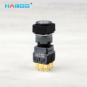 مفتاح تبديل مفتاح IP65 بـ 16 ، 3 موضع مع مفتاحين مزلاج إلكتروني 2no2nc مفتاح قفل زر ضغط - Product Image 2