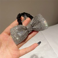 Lujo chicas Bling exquisito diamante Bowknot banda para el cabello exudando brillantes diamantes de imitación al por mayor cristal diamante banda para el cabello