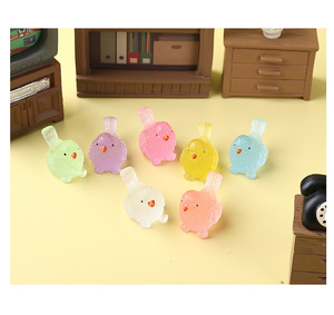 Simulation d'oiseau tête haute Animal aménagement paysager Micro-paysage décoration ornement résine lumineuse bricolage accessoires petits accessoires - Product Image 6