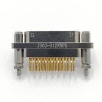 Connecteur électrique miniature rectangulaire de la série Micro-D J30J, connecteur femelle J30J-31ZKN, connecteur vertical pour circuit imprimé
