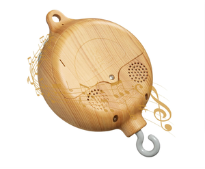 Caja de Música Móvil <span class=keywords><strong>para</strong></span> <span class=keywords><strong>Bebés</strong></span>, Diseño de Madera, Funciona con Pilas, Ecológica, 30 Segundos de Duración de Sonido, Girador <span class=keywords><strong>para</strong></span> Cuna con Campana - Product Image 1
