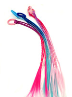 Extension capillaire tressée pour enfants, accessoire mignon avec queue de cheval, couleur ombrée, pour filles, douce, pour enfants