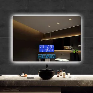 Monarch Smart Hotel Led Bath Mirror Designer Nordic Back Lit Bathroom Touch Screen Mirror Bluetooth Mirrors