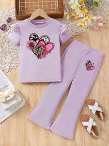 Tren musim panas 3 4 5 6 7 8 tahun balita <span class=keywords><strong>2</strong></span> potong setelan celana pakaian anak pakaian anak-anak grosir pakaian anak-anak set pakaian perempuan - Product Image 5