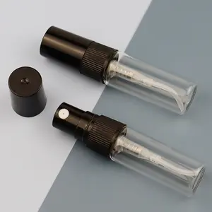 Mini embalagem de perfume vazia 2 ml/3 ml/5 ml/10 ml, amostra de perfume transparente, frascos atomizadores para perfume